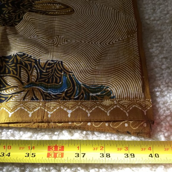 vintage 60s cotton printed fabric piece - Picture 4 of 5